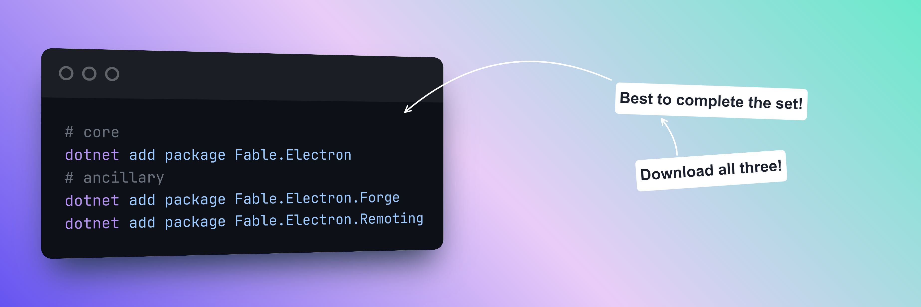 dotnet add package Fable.Electron
