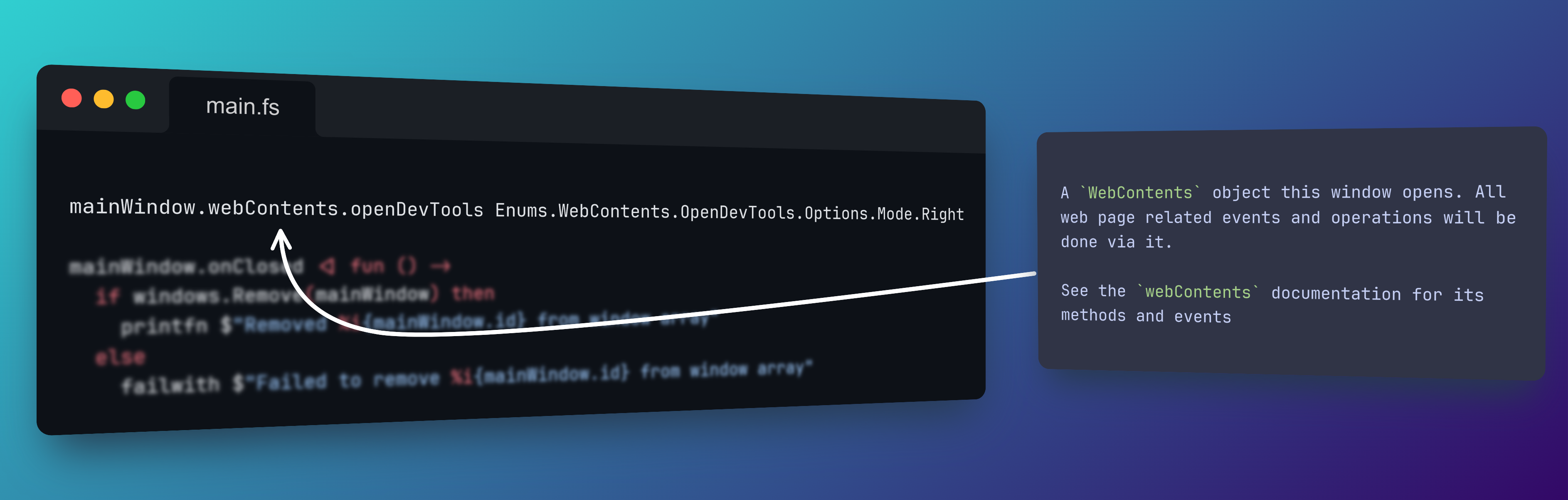 IDE screenshot of method with docs