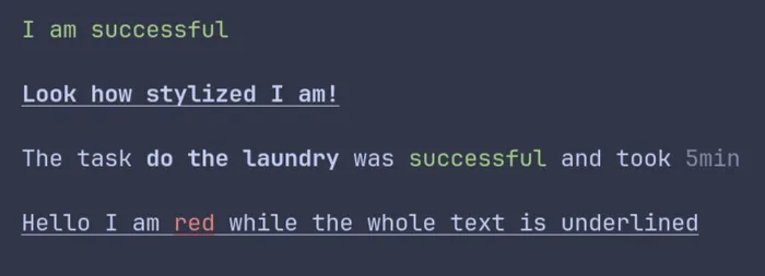 Example output
